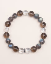 The Mystic's Veil - Moonstone, Labradorite & Smoky Quartz Intuition Bracelet